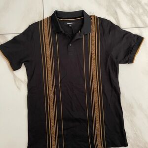 Black and Gold Men's Polo Shirt